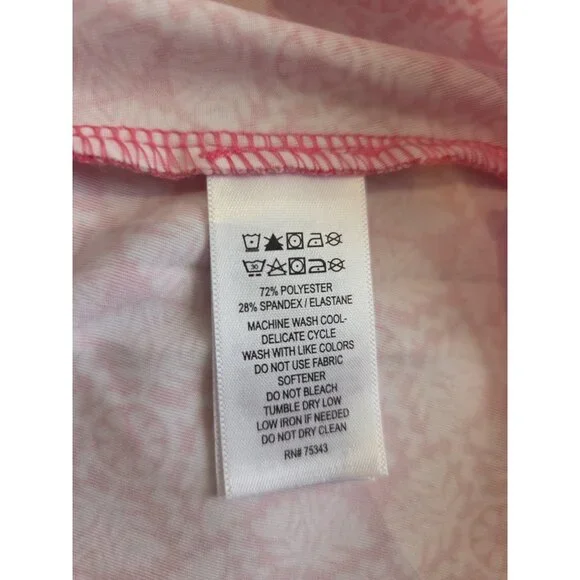 Sigrid Olsen Pink White Pleated Tennis Golf Mini Dress W Shorts Mandala M NWOT - Picture 8 of 11